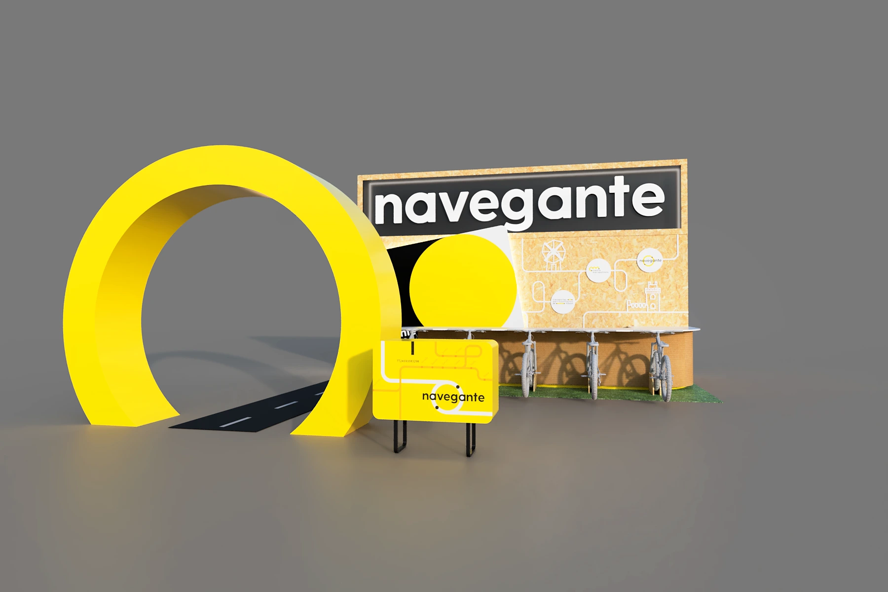 Imagem design 3d da empresa Navegante