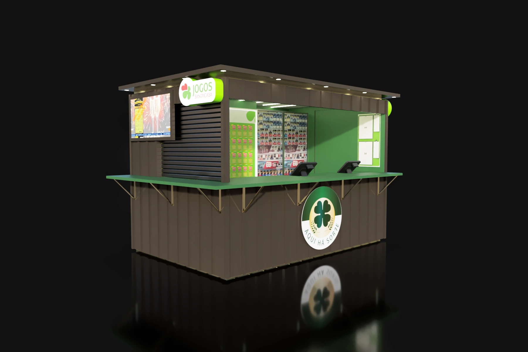 Imagem design 3d da empresa Papelaria Roda da Sorte